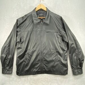 Whispering Smith Jacket Full Zip Lightweight metallic Coat Gray Mens‎ L